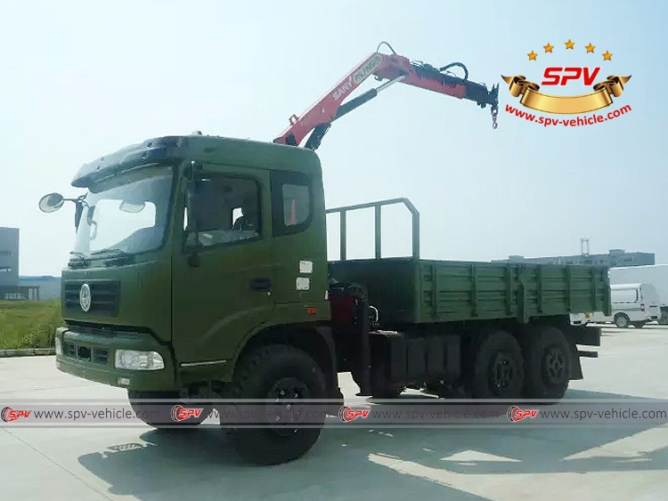 Hot Sales - Dongfeng 6X6 Offroad Truck Mounted with Sany Palfinger Crane